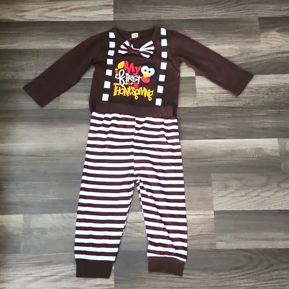 Autumn Clothing Infant  Thanksgiving Day Matching Set Unisex Size 18-24mo - Picture 1 of 4